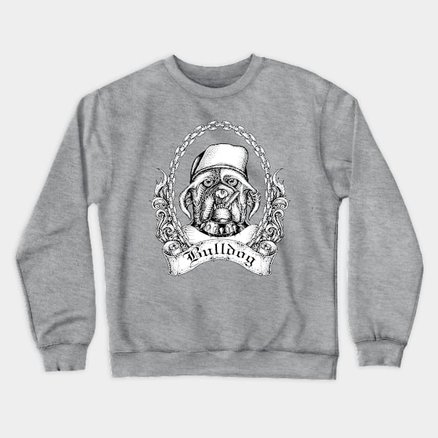 Bulldog Crewneck Sweatshirt by HornArt